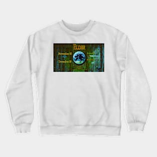 Zo-Disc Elder with background v1 Crewneck Sweatshirt